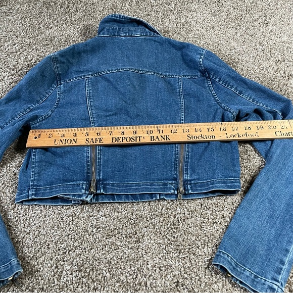 Free People Cropped Blue Denim Jacket - Picture 7 of 7